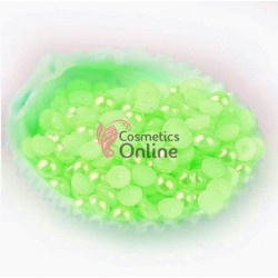 Perlute sidefate de unghii Green Fresh de 4mm - 200 bucati, Cod PPU007